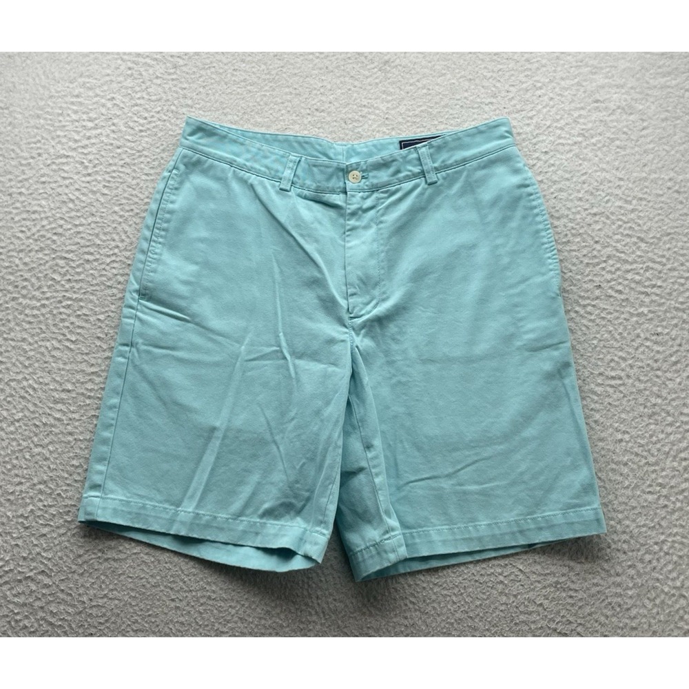 Vineyard Vines Club Shorts Mens 32x8.5 Light Blue Chino Twill Preppy Golf Casual